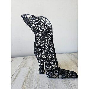 Glitter sparkle witch boot large decor life-size Halloween decor centerpiece uni